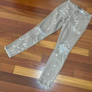 Paint Splatter Skinny Retro Jeans size 11